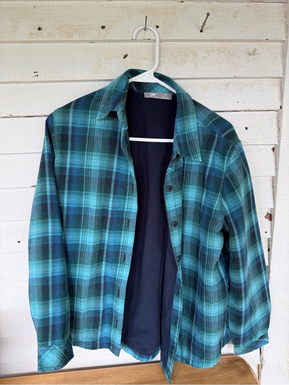 Lee Women’s Teal & Navy Plaid Shirt Jacket